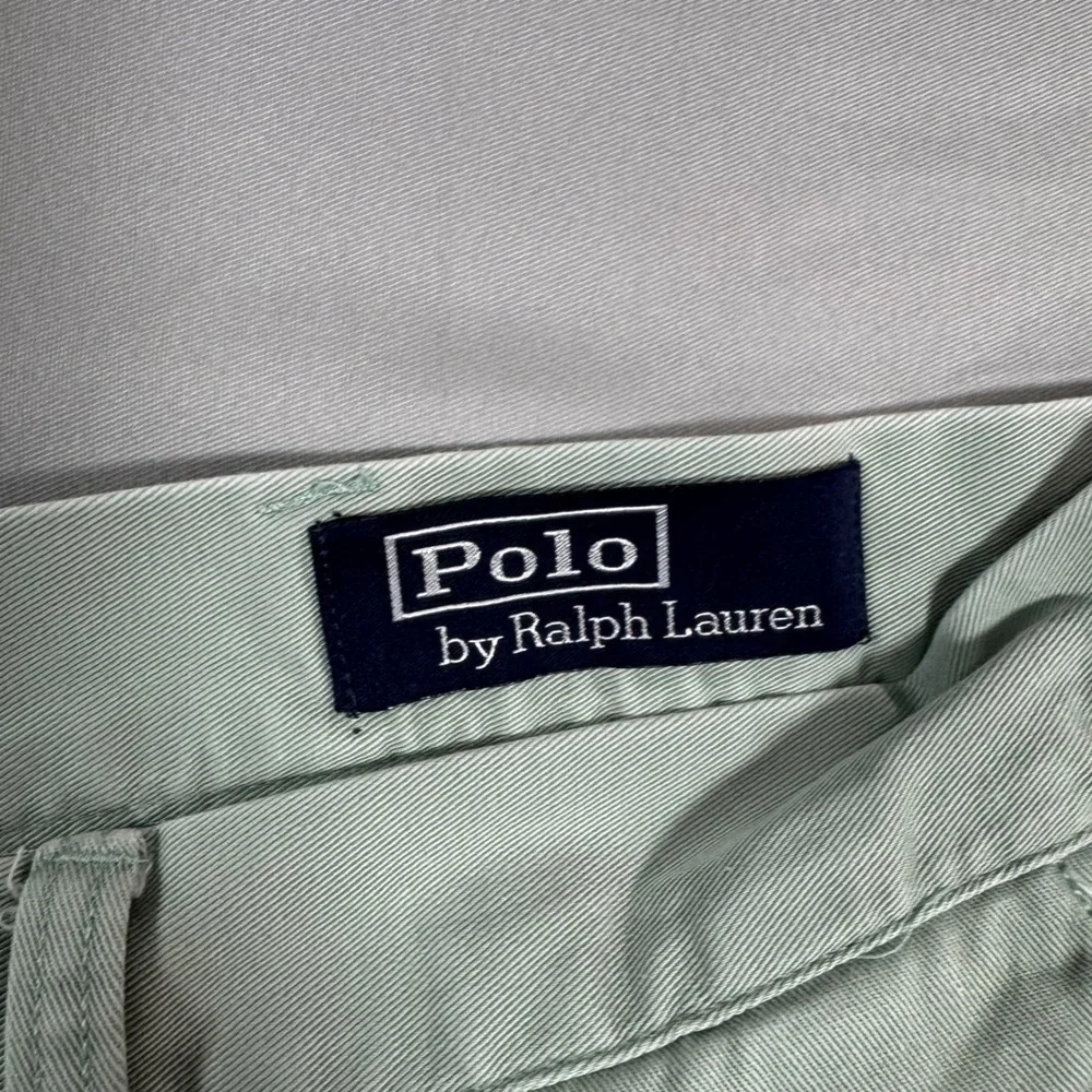 VTG Polo by Ralph Lauren Classic Fit 9in Shorts Mens 36 Sage Green Flat Front